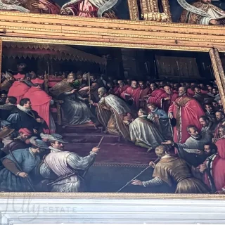 Папа Александр III дарит благословенную свечу дожу Дзиани, Бассано Леандро, 1605 г. Дворец Дожей