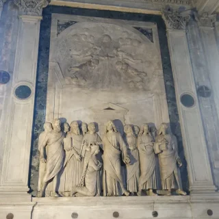 Коронация Богородицы среди апостолов, Ломбардо Туллио, 1499-1501 г. Церковь Сан Джованни Кризостомо