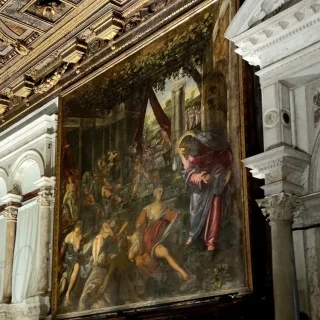 Христос исцеляет паралитика, Тинторетто, 1578-81 г. Скуола Сан-Рокко
