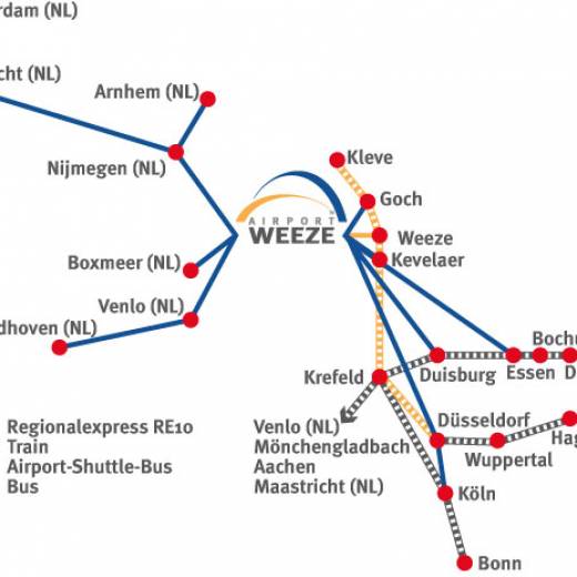 Из аэропорта Дюссельдорф Веце в город Веце (Weeze)