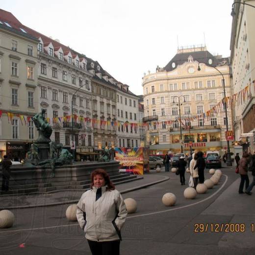 Фонтан Доннербрюннен (Donnerbrunnen) в Вене.